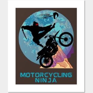 Motorcycling Ninja - Funny Ninja Posters and Art